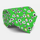 Voetbalthema met witte shirts stropdas (Opgerold)