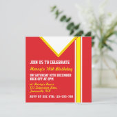 Voetbalthemafeest nodigt Sjabloon Football uit Kaart (Staand voorkant)