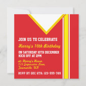 Voetbalthemafeest nodigt Sjabloon Football uit Kaart (Voorkant)