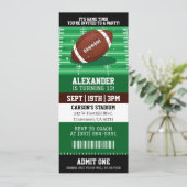 Voetbalticket Verjaardag Kaart (Staand voorkant)
