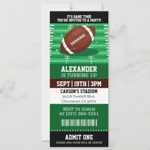 Voetbalticket Verjaardag Kaart