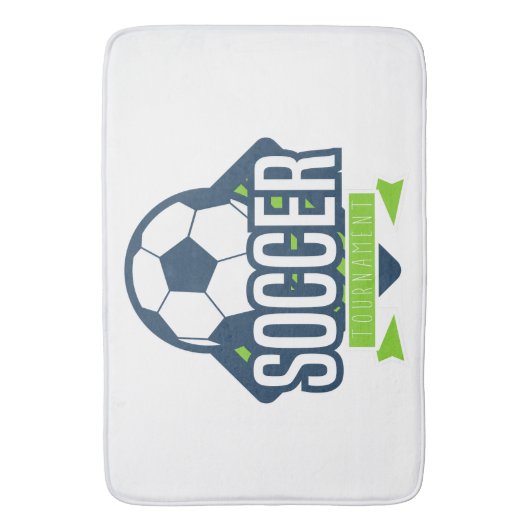 voetbaltoernooi badmat (Voorkant Verticaal)