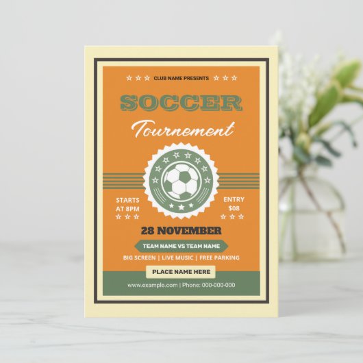 Voetbaltoernooi Flyer Sjabloon (Staand voorkant)