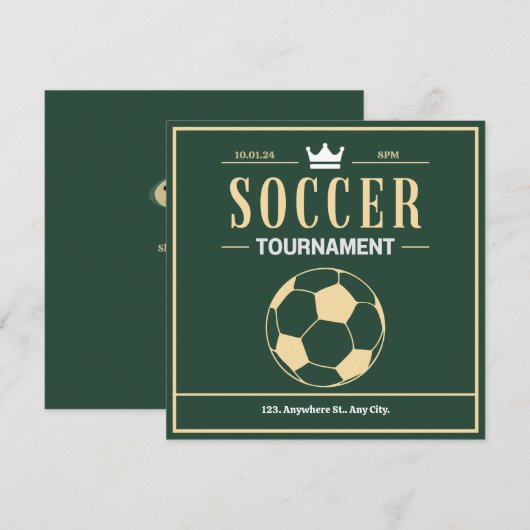 voetbaltoernooi kaart (Voorkant / Achterkant)