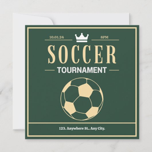 voetbaltoernooi kaart (Voorkant)