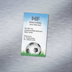 voetbaltrainer magnetisch visitekaartje