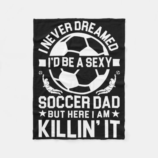Voetbalvader _10 fleece deken (Voorkant)