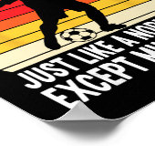 Voetbalvader net als een normale vader behalve vee poster (Hoek)