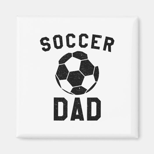 Voetbalvader, teamcoachende vader magneet (Voorkant)