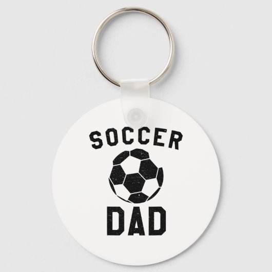 Voetbalvader, teamcoachende vader sleutelhanger (Voorkant)