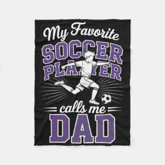 Voetbalvader van jongens Mijn favoriete voetbalspe Fleece Deken