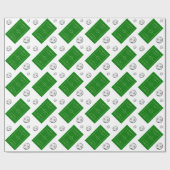 Voetbalveld en balkpatroon cadeaupapier (Vlak)
