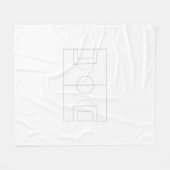 voetbalveld fleece deken (Voorkant (Horizontaal))