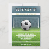 Voetbalveld Football 1e verjaardagsfeestje Kaart (Voorkant)