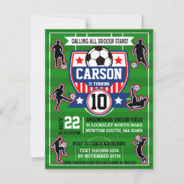 Voetbalveld Football Boys Verjaardagsfeest Kaart