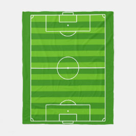 Voetbalveld/Football Pitch Soccer Player Sport Fleece Deken