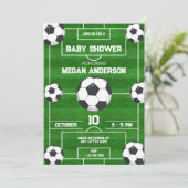 Voetbalveld / Football veld baby shower Kaart (Staand voorkant)