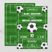Voetbalveld / Football veld baby shower Kaart (Voorkant / Achterkant)