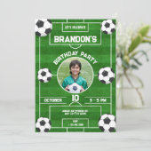 Voetbalveld / Football veld verjaardag Kaart (Staand voorkant)