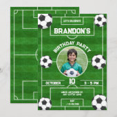 Voetbalveld / Football veld verjaardag Kaart (Voorkant / Achterkant)