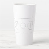 voetbalveld latte mok (Voorkant)