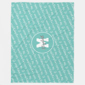 voetbalveld Mijn gelukkige plaats blauwgroen wit I Fleece Deken (Voorkant)