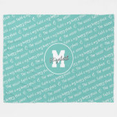 voetbalveld Mijn gelukkige plaats blauwgroen wit I Fleece Deken (Voorkant (Horizontaal))