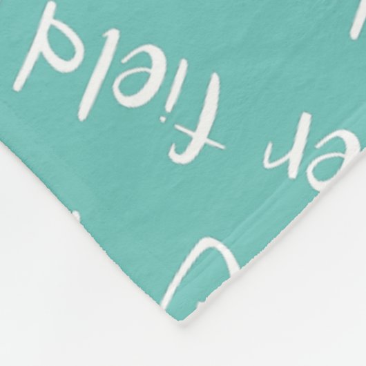 voetbalveld Mijn gelukkige plaats blauwgroen wit I Fleece Deken (Hoek)