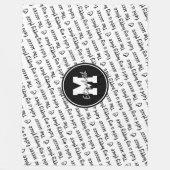 voetbalveld mijn gelukkige plek zwart-wit fleece deken (Voorkant)