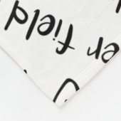 voetbalveld mijn gelukkige plek zwart-wit fleece deken (Hoek)