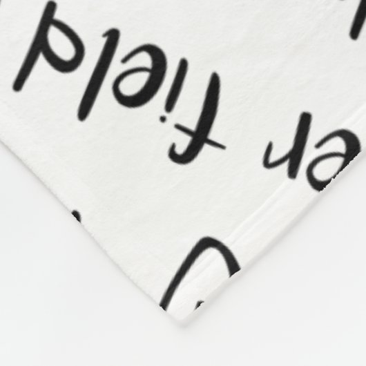 voetbalveld mijn gelukkige plek zwart-wit fleece deken (Hoek)