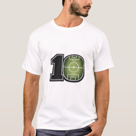 Voetbalveld Minimalistisch T-shirt met Nummer 10
