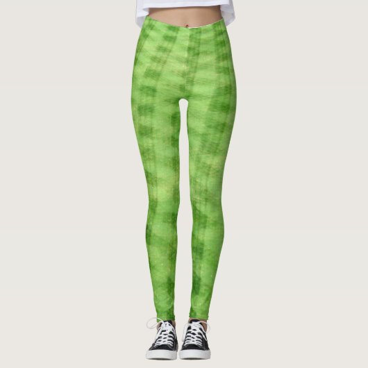"Voetbalveld Patroon Sport Decor" Leggings (Voorkant)
