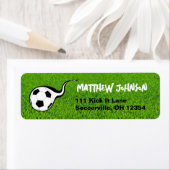 Voetbalveld retouradreslabels sport etiket (Insitu)