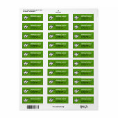 Voetbalveld retouradreslabels sport etiket (Full Sheet)
