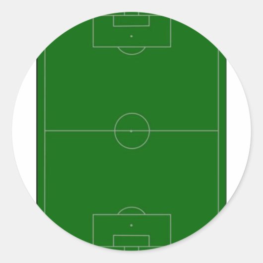 voetbalveld ronde sticker (Voorkant)