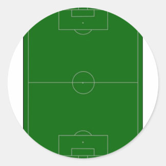 voetbalveld ronde sticker