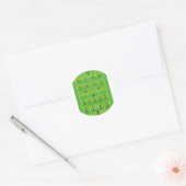Voetbalveld Ronde Sticker (Envelop)