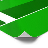 Voetbalveld Voetbal en wolkenveld Poster (Hoek)