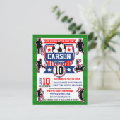 Voetbalveld Voetbal Jongens Verjaardagsfeestje Kaart (Staand voorkant)