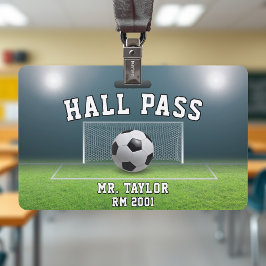 Voetbalveld Voetbalcoach Gymzaal Klas Hall Pass Badge