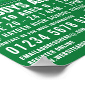 Voetbalveld, Voetbalkamp Adverteren Poster (Hoek)