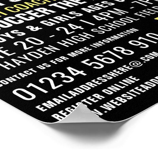 Voetbalveld, Voetbalkamp Adverteren Poster (Hoek)