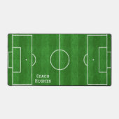 Voetbalveld voor Coach of Voetbalspeler Custom Bureaumat (Voorkant)