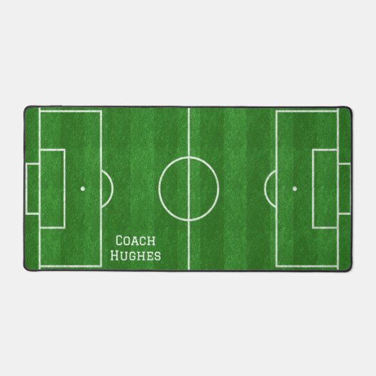 Voetbalveld voor Coach of Voetbalspeler Custom Bureaumat (Voorkant)