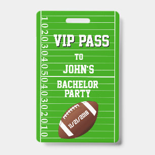Voetbalveld vrijgezellenfeest VIP-badge Badge
