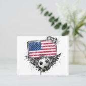 Voetbalventilatoren VS Briefkaart (Staand voorkant)