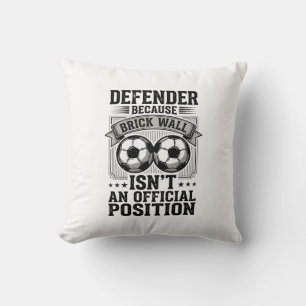 Voetbalverdediger Bakstenen Muur Vintage Shirt Ont Kussen