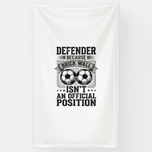 Voetbalverdediger Bakstenen Muur Vintage Shirt Ont Spandoek