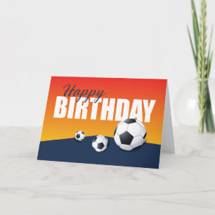 Voetbalverjaardag op Blauwe en Oranje atleet Kaart